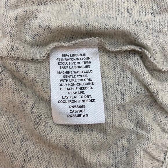 SUSINA Novelty Knit Linen Blend Tank with Mosaic fan print in Plus Size 0X - Picture 3 of 8